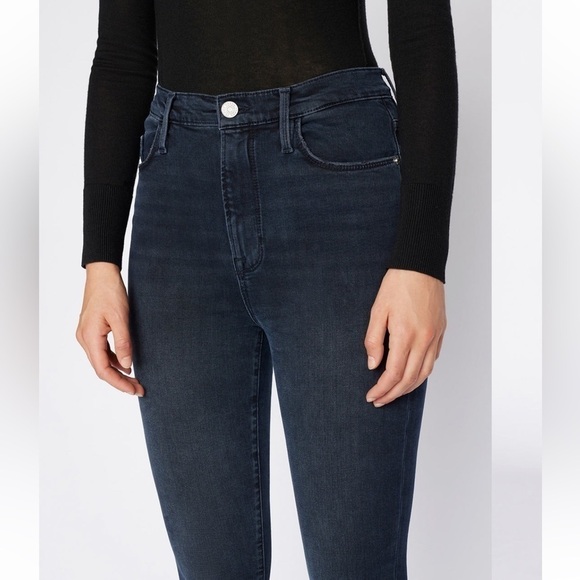 NEW Frame Ali High Rise Skinny Black Noir Size 28 - Picture 9 of 11